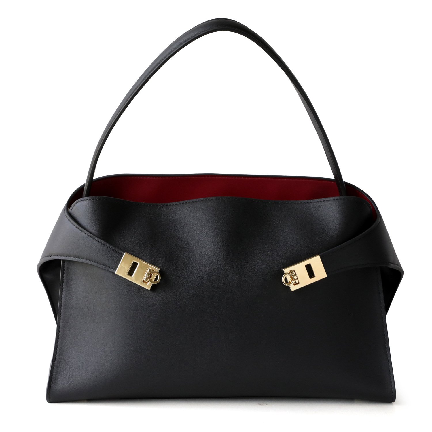 Women’s Premium Top-Grain Leather Tote Bag – Luxury HUG Style Large Capacity Shoulder Handbag with Lock Clasp