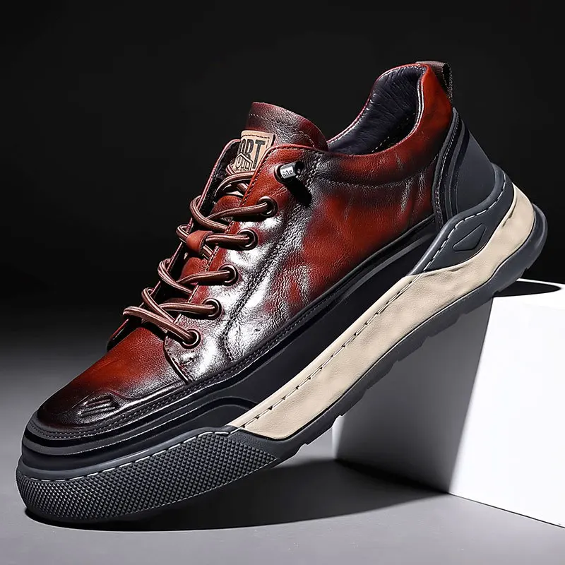 Lace Up Genuine Leather Men Shoe - Image 2