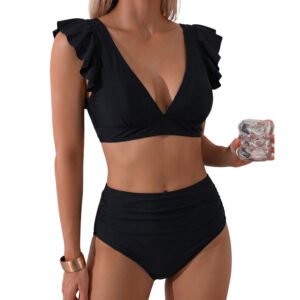 The Monaco Muse 2 Piece High Waisted Ruffled Bikini