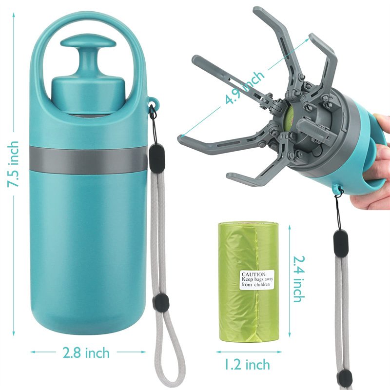 CleanPoo Portable Dog Pooper Scooper with Built In Waste Bag Dispenser | One Hand Pet Waste Pickup Tool - Image 5