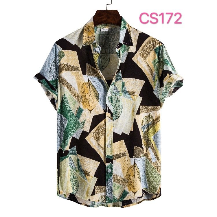 Style Silk-Like Cotton Short-sleeved Button Down Men Shirt - Image 10