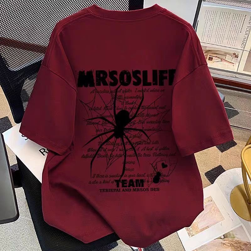 MrSOSLife Black Widow Signature Cotton Graphic T Shirt for Men - Image 4