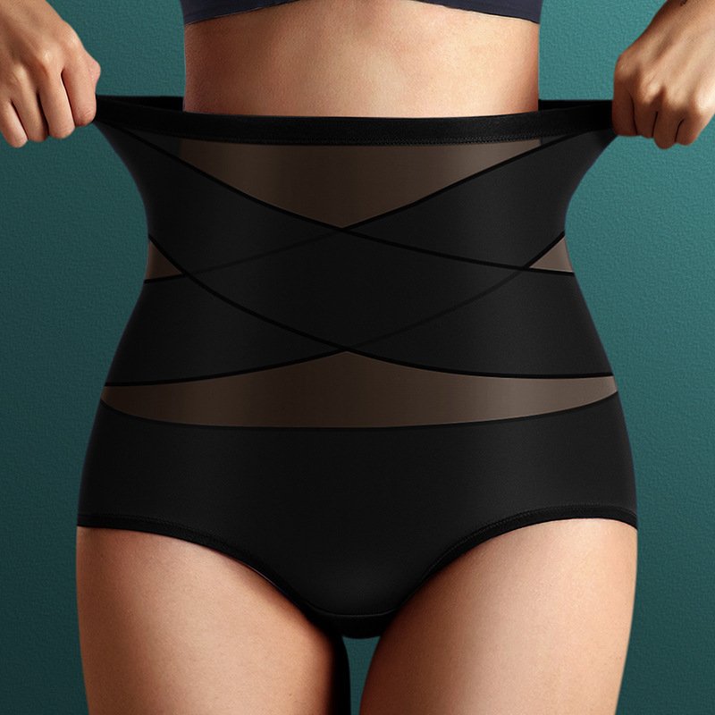 High-Waist Tummy Control Ice Silk Breathable Women's Shaping Panty