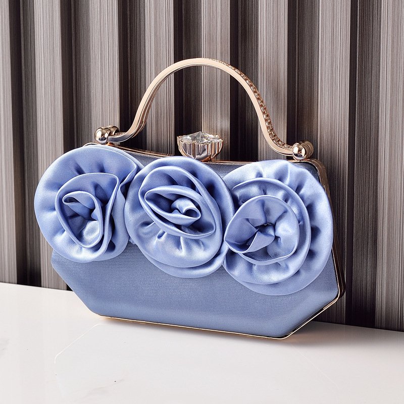 Silk Rosette Evening Clutch Bag - Image 2
