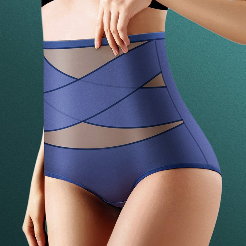 High-Waist Tummy Control Ice Silk Breathable Women's Shaping Panty - Image 5