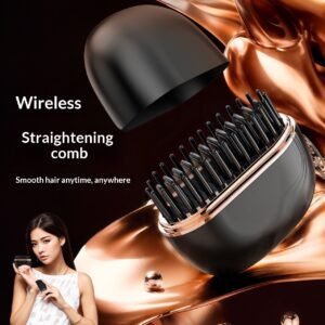 SilkTouch™ Mini Cordless Hair Straightening Comb | Portable USB Rechargeable Hot Comb for Smooth Hair On The Go