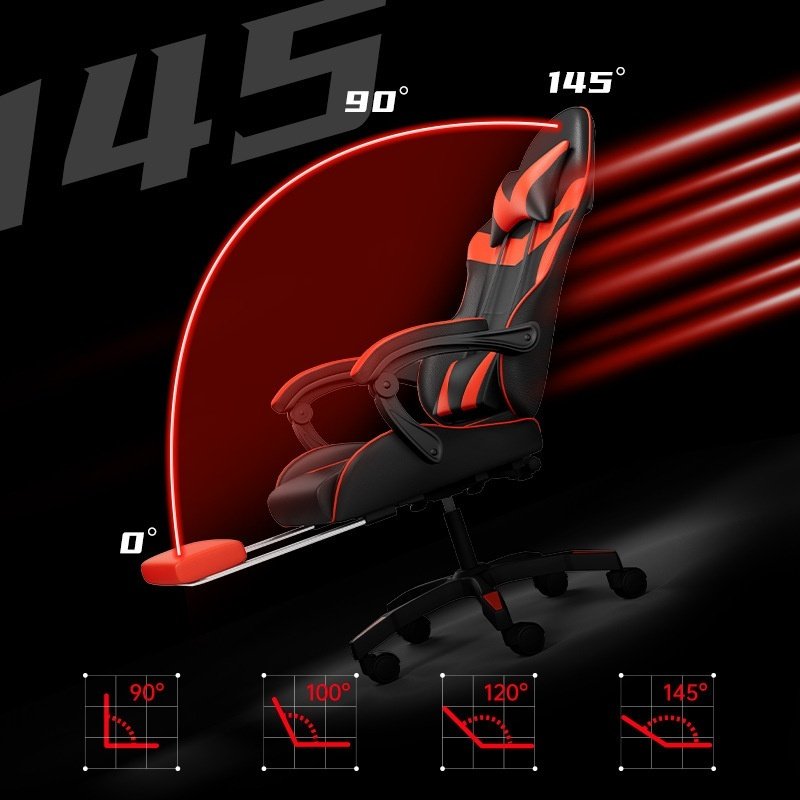 TitanX Reclining Massage Gaming Chair with Footrest & Lumbar Support | Ergonomic E Sports Computer Chair - Image 6