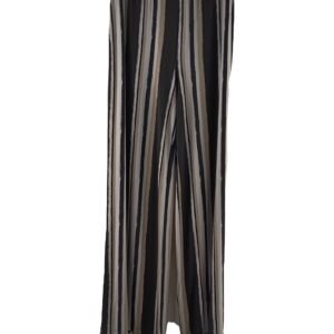 Cato Black, White & Taupe Striped Pull-On Palazzo Pants Women Size 14/16W