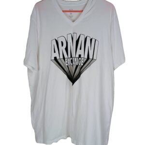 Armani Exchange Bold Logo Short Sleeves T-shirt | Size XXL | White & Bla…