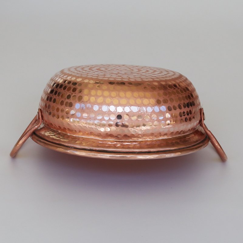 Artisan Hammered Copper Casserole & Serving Pot - Image 5