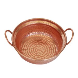 Artisan Hammered Copper Casserole & Serving Pot