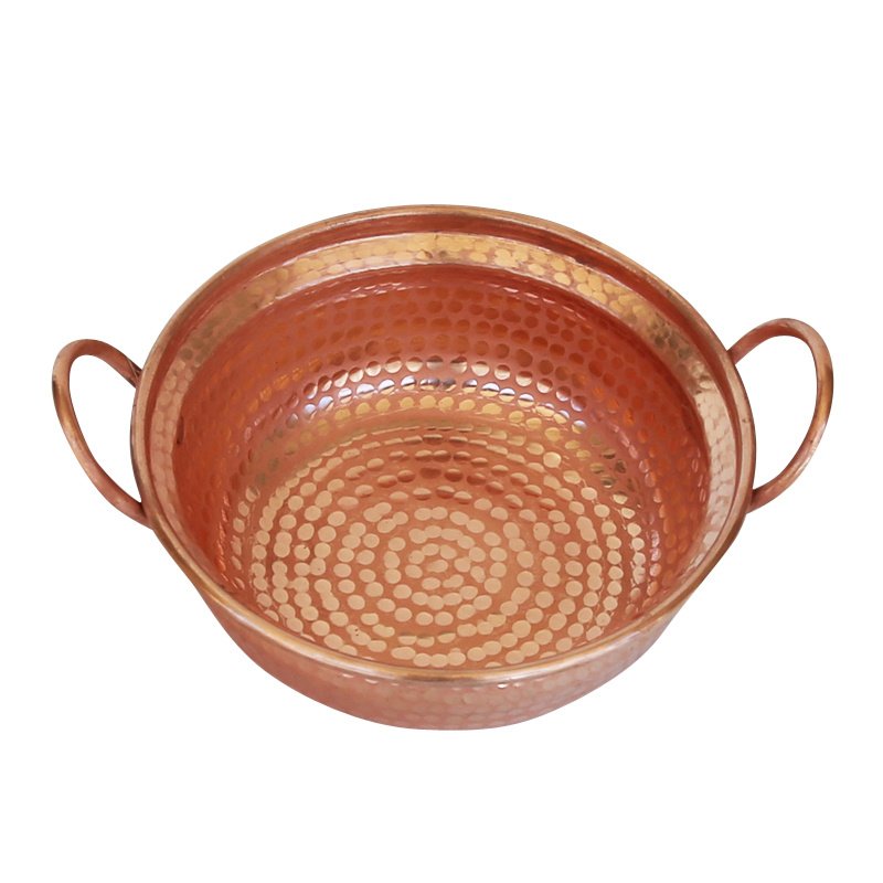 Artisan Hammered Copper Casserole & Serving Pot