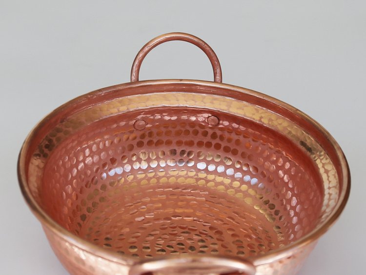 Artisan Hammered Copper Casserole & Serving Pot - Image 2