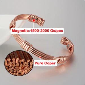 Pure Copper Multi-Wire Magnetic Cuff Bracelet